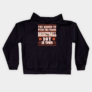 Basketball Boys Basket Basket Team Men Kids Hoodie